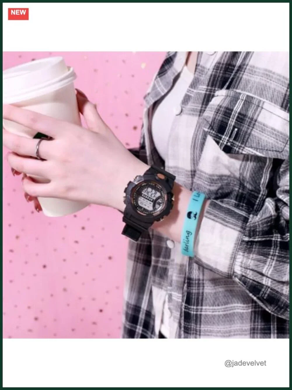 5 Pack Student Sports Watches Analog Digital Silicone Band Luminous Stopwatch